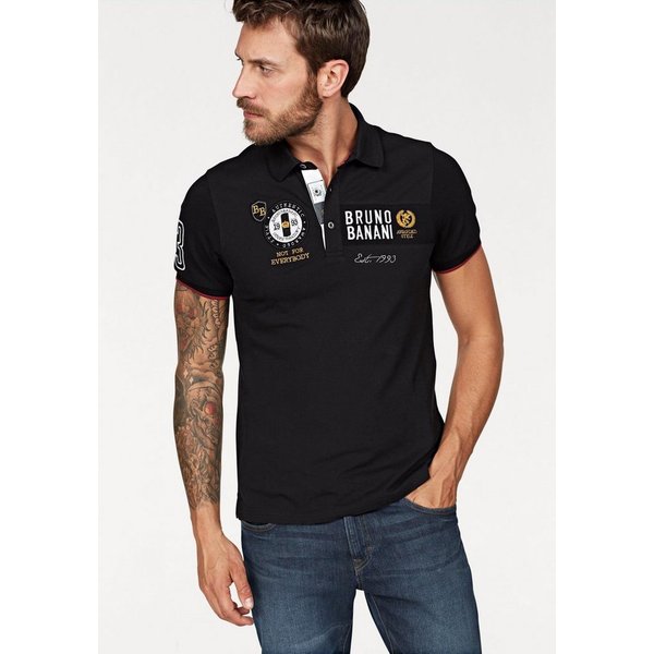 Bruno Banani Poloshirt Kurzarm, körpernahe Passform, unifarben, Polokragen