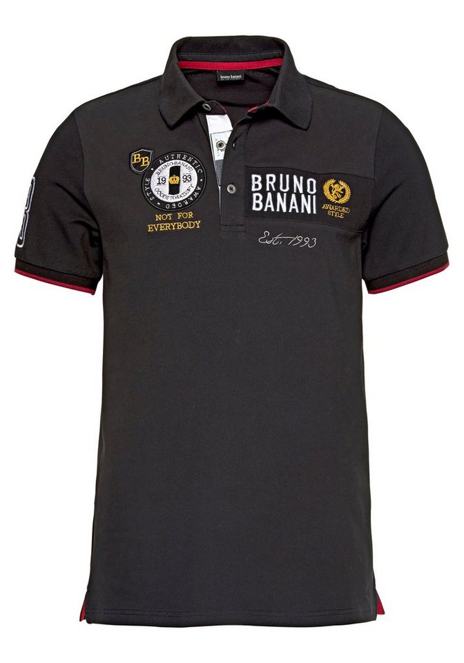Bruno Banani Poloshirt Kurzarm, körpernahe Passform, unifarben, Polokragen – Bild 5 von 5