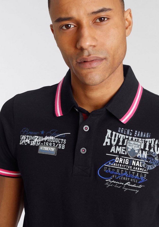 Bruno Banani Poloshirt Kurzarm, körpernahe Passform, aus Baumwollmischung – Bild 3 von 5