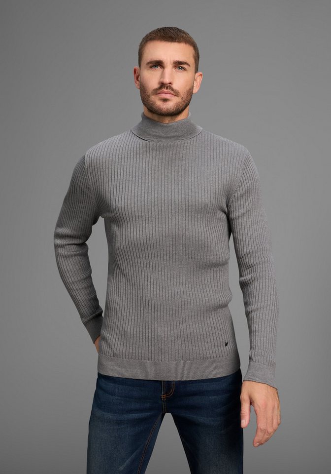 Bruno Banani Rollkragenpullover in Rippenqualität – Bild 2 von 5