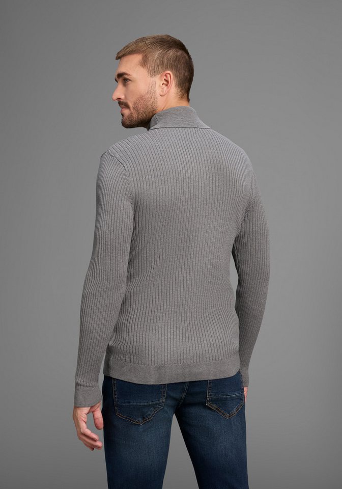 Bruno Banani Rollkragenpullover in Rippenqualität – Bild 3 von 5