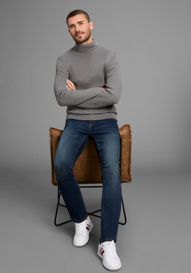 Bruno Banani Rollkragenpullover in Rippenqualität – Bild 4 von 5