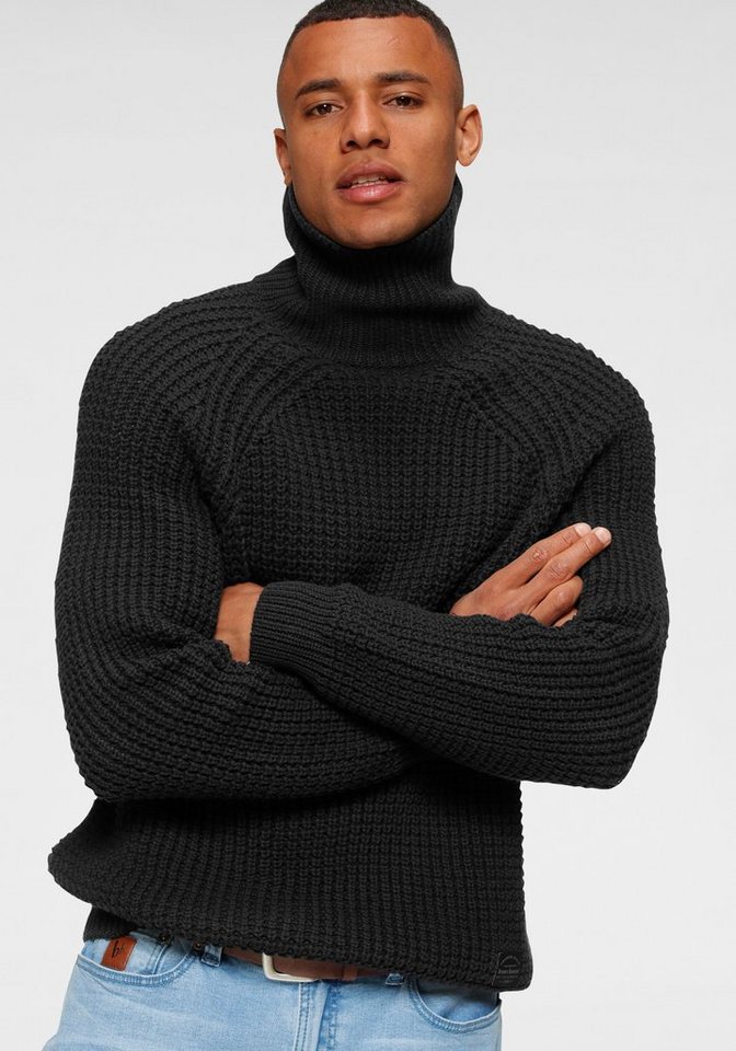 Bruno Banani Rollkragenpullover mit Markenbadge – Bild 2 von 5