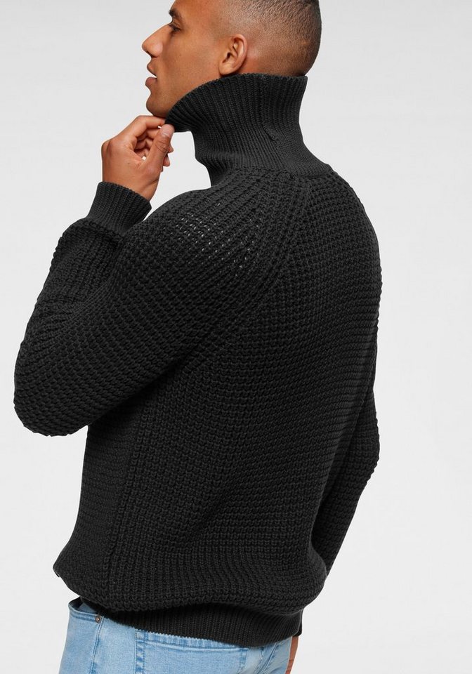 Bruno Banani Rollkragenpullover mit Markenbadge – Bild 3 von 5