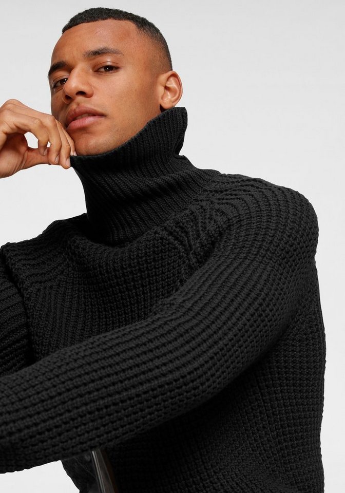 Bruno Banani Rollkragenpullover mit Markenbadge – Bild 4 von 5