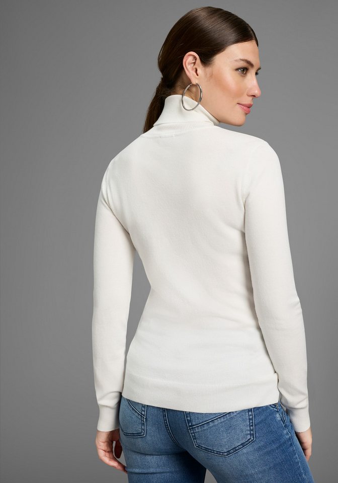 Bruno Banani Rollkragenpullover mit Rollkragen, figurbetonte Passform – Bild 2 von 5