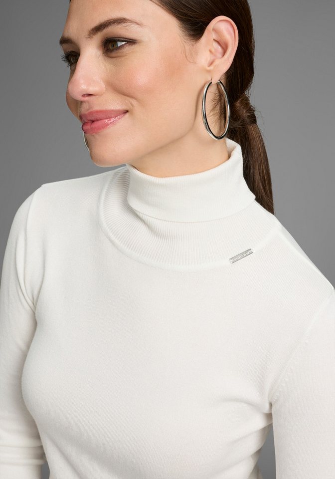 Bruno Banani Rollkragenpullover mit Rollkragen, figurbetonte Passform – Bild 3 von 5