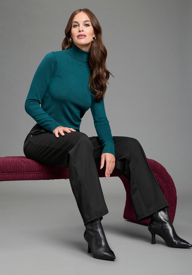 Bruno Banani Rollkragenpullover mit Rollkragen, figurbetonte Passform – Bild 4 von 5