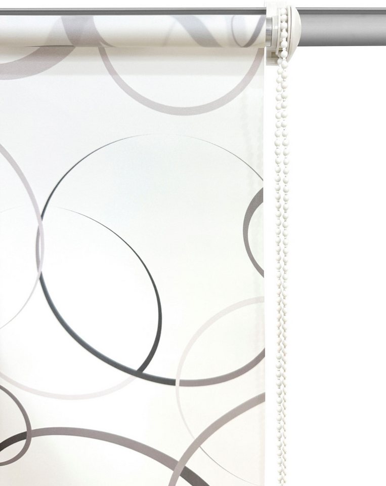 Rollo MAZE, ohne Bohren, Lichtschutz, Kreiselemente, Bruno Banani, Lichtschutz, ohne Bohren, freihängend, Klemmfix, Rollo für Fenster, Seitenzugrollo mit modern – Bild 5 von 5