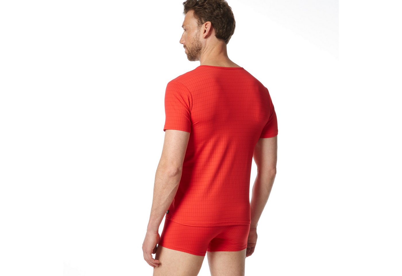 Bruno Banani Rundhalsshirt CHECK LINE 2.0 hüftbedeckend, elastisch – Bild 3 von 5