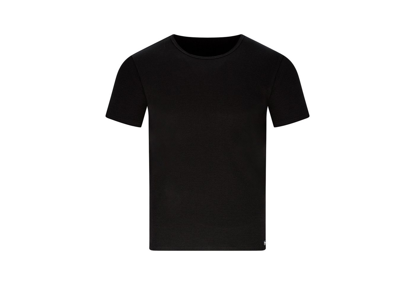 Bruno Banani Rundhalsshirt FINE RIB Feinripp, Kurzarm, Rundhalsausschnitt, Cotton-Mix – Bild 2 von 5