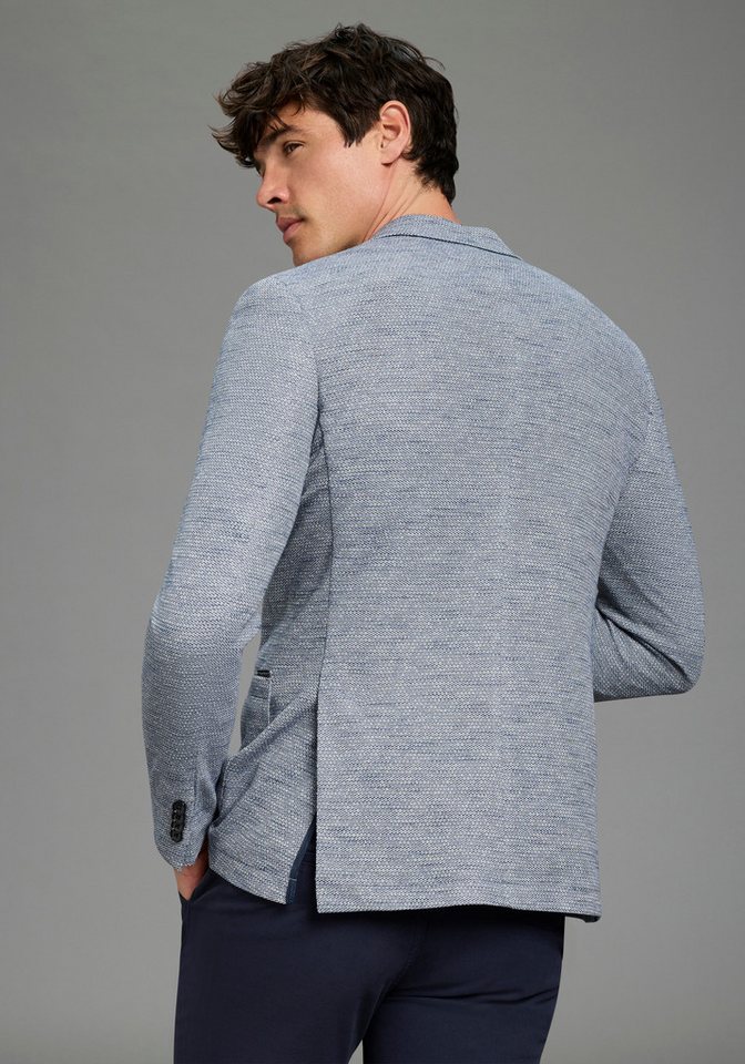 Bruno Banani Sakko mit Reverskragen, melierte Optik, Slim Fit Passform – Bild 2 von 5
