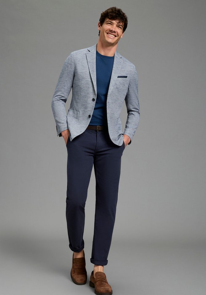Bruno Banani Sakko mit Reverskragen, melierte Optik, Slim Fit Passform – Bild 4 von 5
