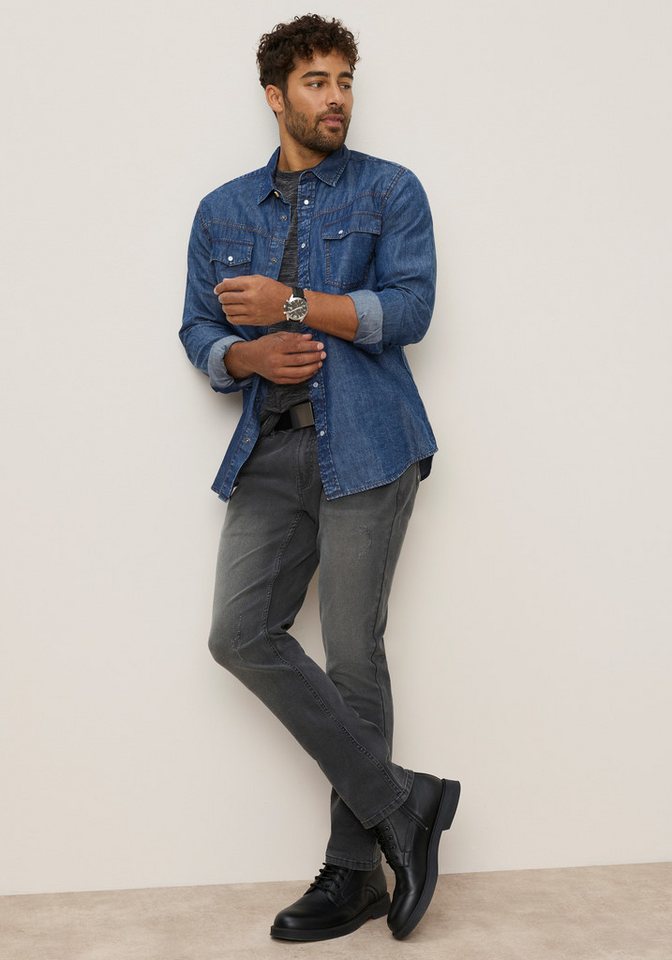 Bruno Banani Slim-fit-Jeans Liam mit schmaler Beinform, niedrige Leibhöhe, in 32 und 34 Inch – Bild 4 von 5
