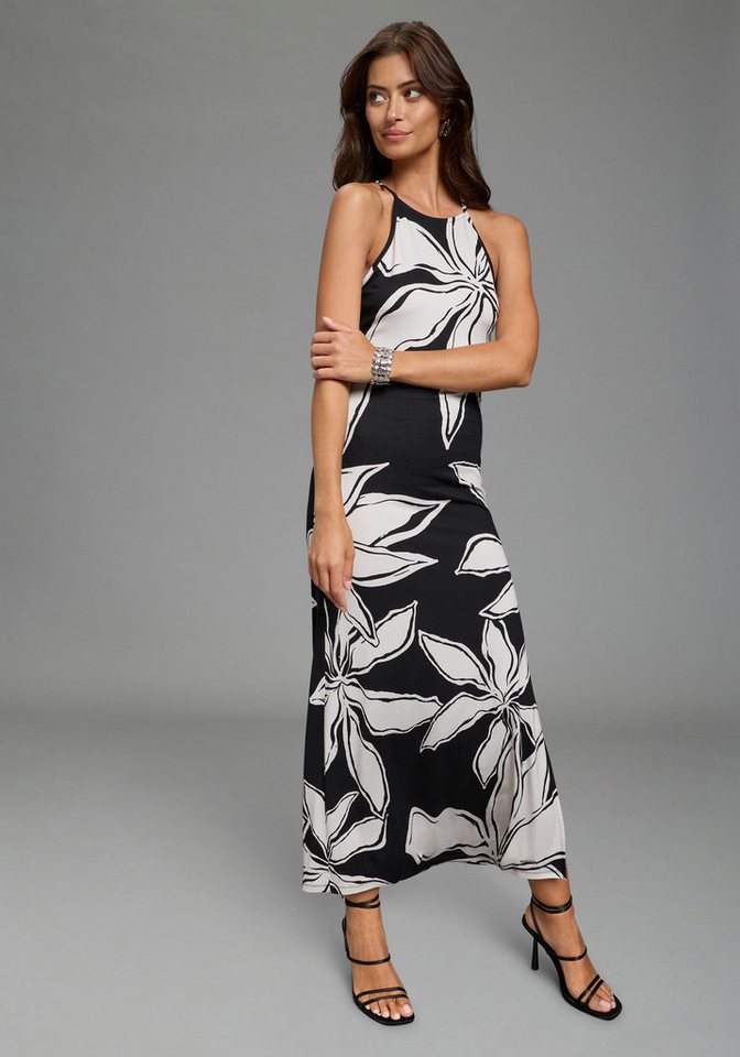 Bruno Banani Sommerkleid knöchellang, floraler Print, aus elastischer Shirtware – Bild 5 von 5