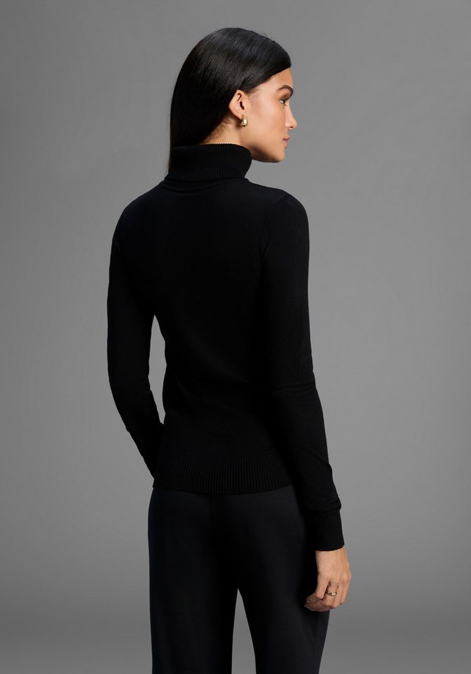 Bruno Banani Stehkragenpullover in grafischem Strickmuster, Rollkragen – Bild 2 von 5