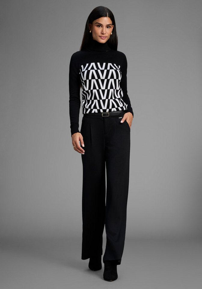 Bruno Banani Stehkragenpullover in grafischem Strickmuster, Rollkragen – Bild 4 von 5