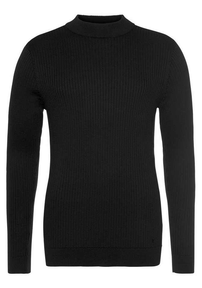 Bruno Banani Stehkragenpullover in Rippstrickoptik – Bild 5 von 5