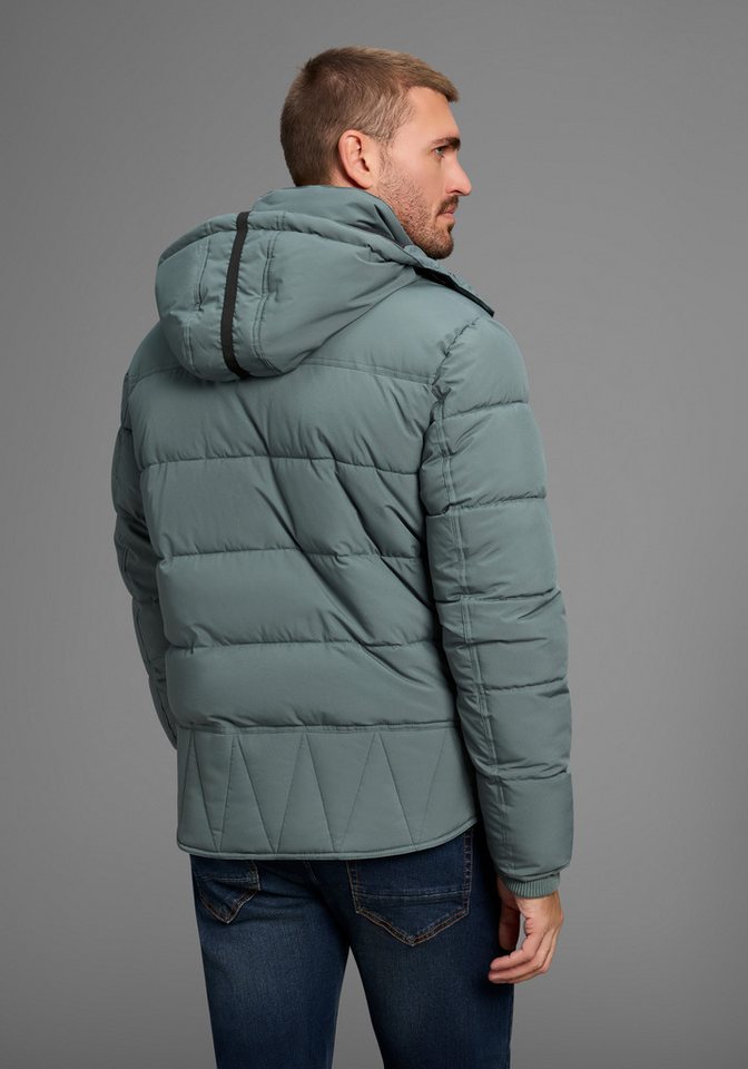 Bruno Banani Steppjacke Winterjacke mit Fellimitat und abnehmbarer Kapuze – Bild 4 von 5