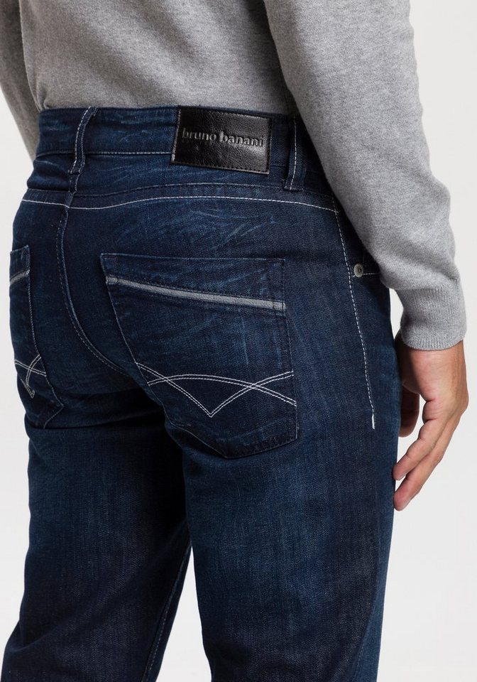 Bruno Banani Straight-Jeans Dylan gerade Beinform, Used-Waschung, niedrige Leibhöhe – Bild 3 von 5