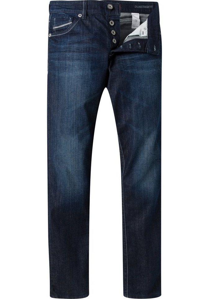 Bruno Banani Straight-Jeans Dylan gerade Beinform, Used-Waschung, niedrige Leibhöhe – Bild 5 von 5