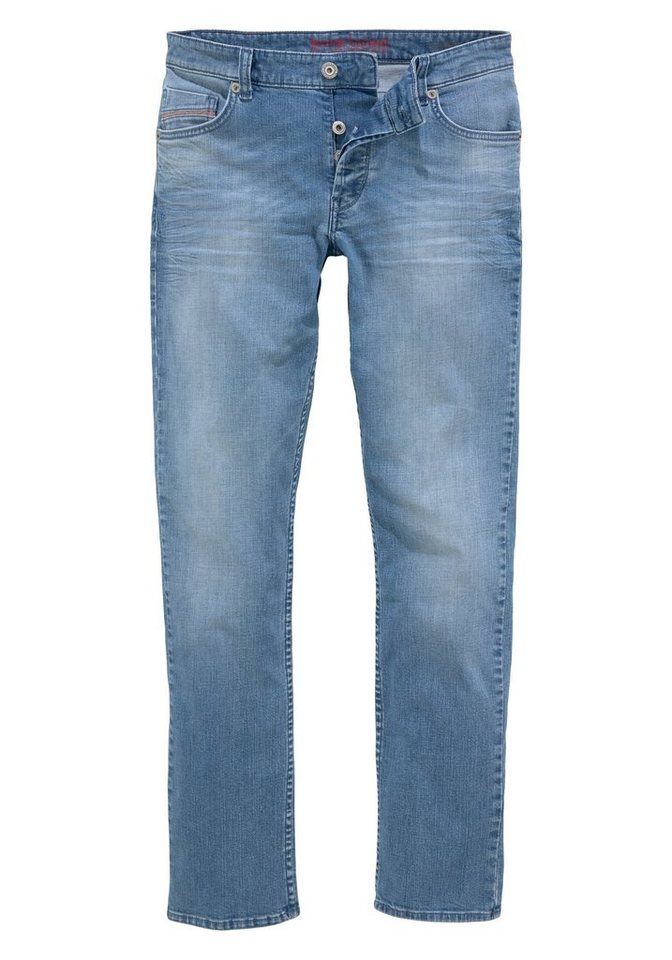 Bruno Banani Straight-Jeans Dylan gerade Beinform, Used-Waschung, niedrige Leibhöhe – Bild 4 von 5