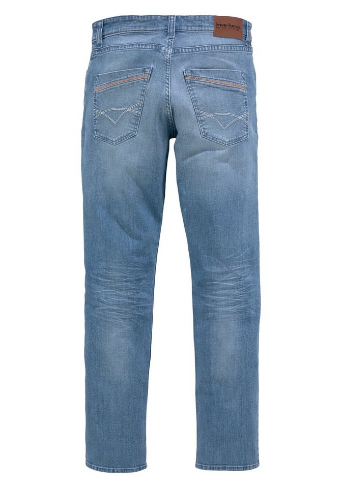 Bruno Banani Straight-Jeans Dylan gerade Beinform, Used-Waschung, niedrige Leibhöhe – Bild 5 von 5