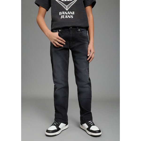 Bruno Banani Straight-Jeans Gerade Stretchjeans mit modischer Stickerei auf Po-Tasche, für Jungen für Jungen, normal hohe Leibhöhe, mit Stickerei