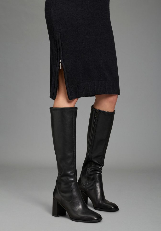 Bruno Banani Strickkleid mit Rollkragen, aus Viskosemischung, kniebedeckende Länge – Bild 3 von 5