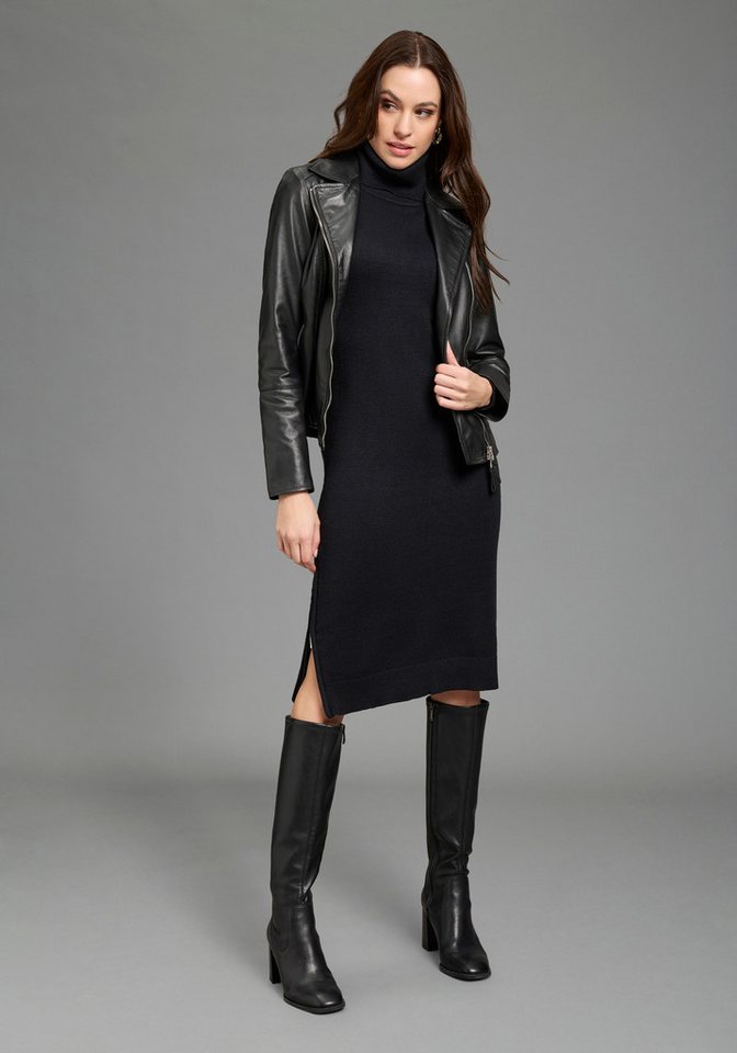 Bruno Banani Strickkleid mit Rollkragen, aus Viskosemischung, kniebedeckende Länge – Bild 5 von 5