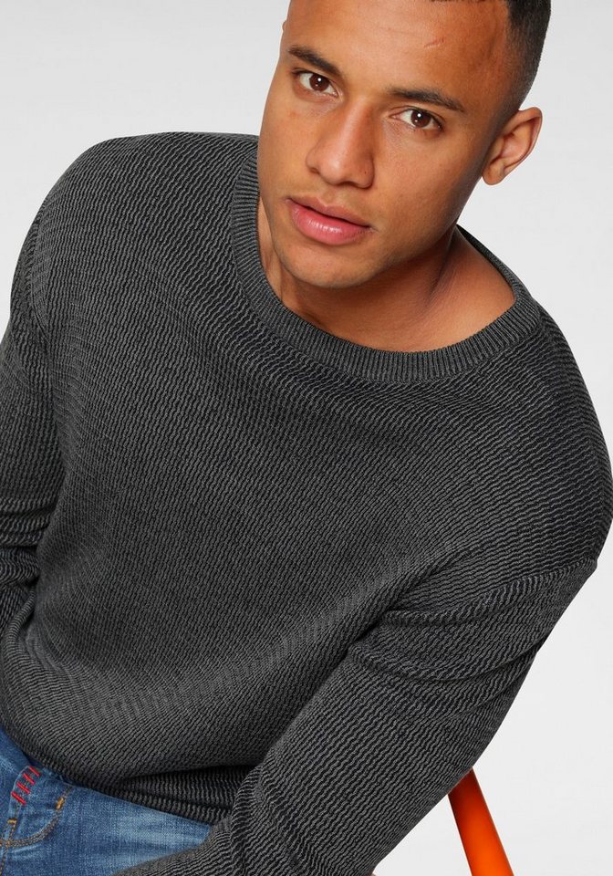 Bruno Banani Strickpullover gewaschene Optik – Bild 3 von 5
