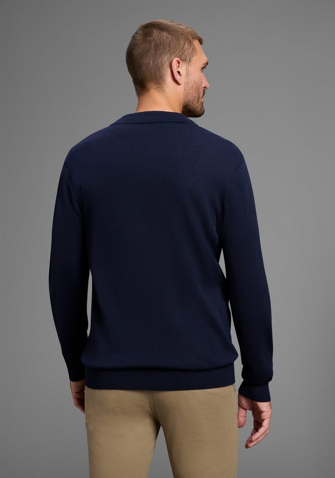 Bruno Banani Strickpullover mit Reißverschluss und Brusttasche – Bild 3 von 5
