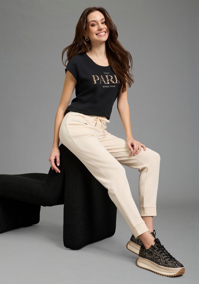 Bruno Banani T-Shirt Basic-Passform und Leoparden-Print – Bild 4 von 5