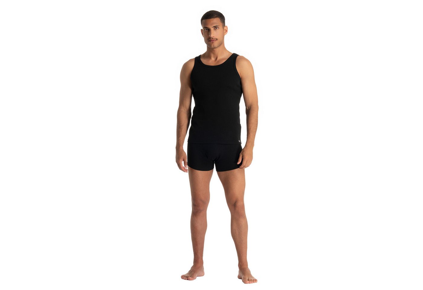 Bruno Banani T-Shirt FINE RIB mit Rundhalsausschnitt, Cotton-Mix, elastisch – Bild 5 von 5