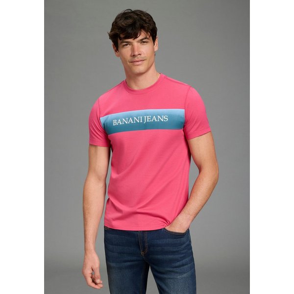 Bruno Banani T-Shirt Halbarmshirt, mit Rundhalsausschnitt, bedruckt, aus Single Jersey