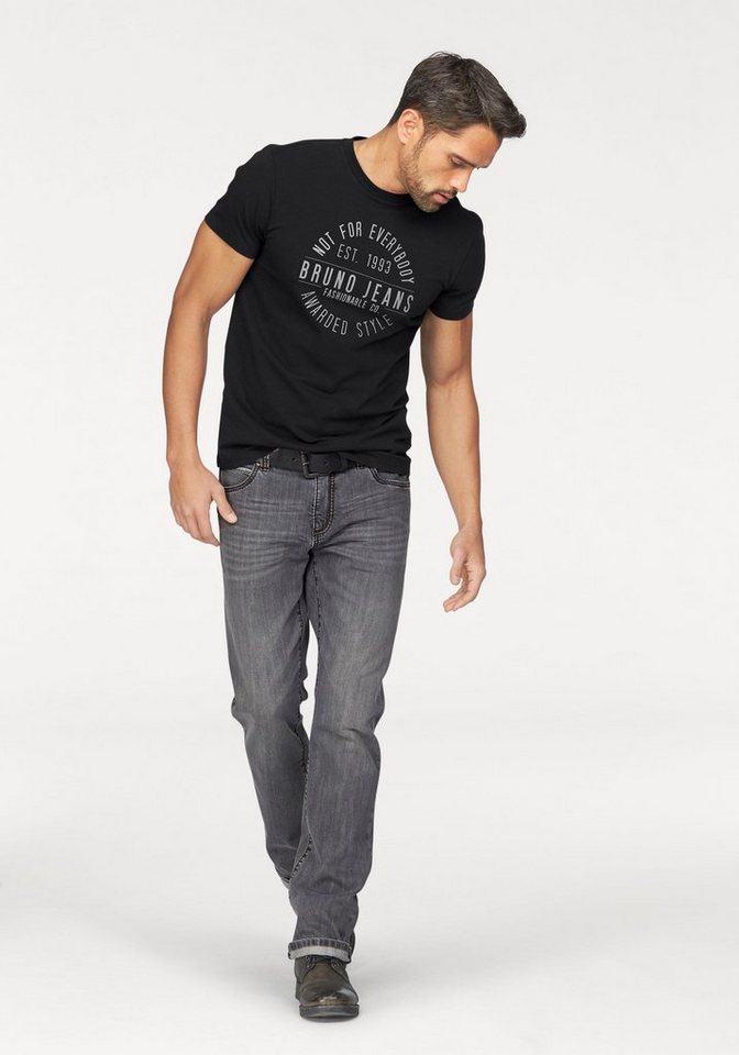 Bruno Banani T-Shirt Kurzarm, schmal geschnitten, bedruckt, aus Baumwollmischung – Bild 3 von 5