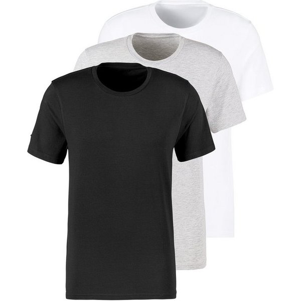 Bruno Banani T-Shirt (Packung, 3-tlg) mit Rundhals-Ausschnitt