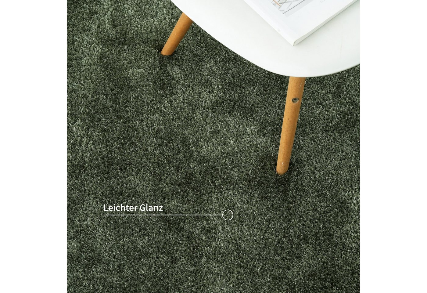Bruno Banani Teppich Dana Teppich, besonders weich und kuschelig, Kundenliebling, rechteckig, Höhe: 30 mm, uni, Mikrofaser Teppiche, Wohnzimmer, Schlafzimmer, E – Bild 3 von 5