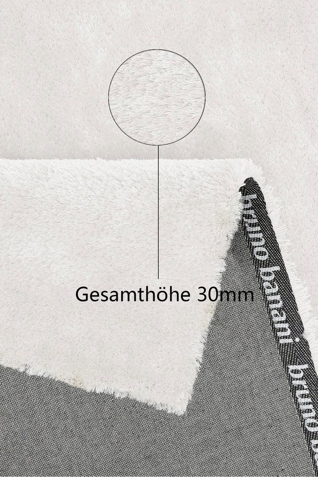 Bruno Banani Teppich Dana Teppich, besonders weich und kuschelig, Kundenliebling, rechteckig, Höhe: 30 mm, uni, Mikrofaser Teppiche, Wohnzimmer, Schlafzimmer, E – Bild 5 von 5