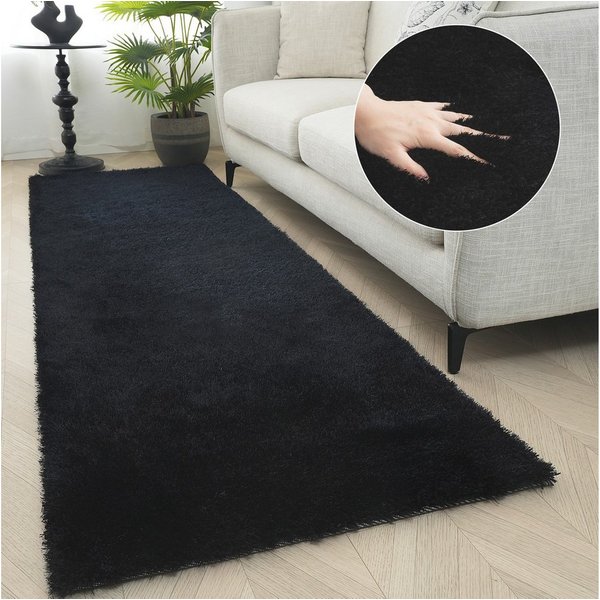 Bruno Banani Teppich Dana Teppich, besonders weich und kuschelig, Kundenliebling, rechteckig, Höhe: 30 mm, uni, Mikrofaser Teppiche, Wohnzimmer, Schlafzimmer, E