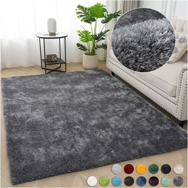 Bruno Banani Teppich Dana Teppich, besonders weich und kuschelig, Kundenliebling, rechteckig, Höhe: 30 mm, uni, Mikrofaser Teppiche, Wohnzimmer, Schlafzimmer, E