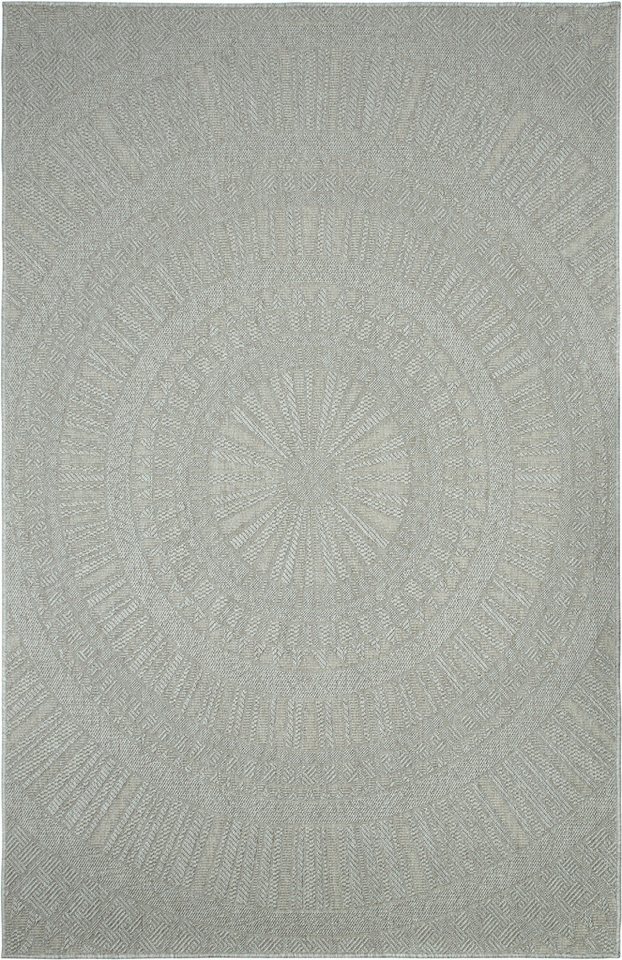 Bruno Banani Teppich Solan, ethno, boho-inspiriert, In- und Outdoor geeignet, rechteckig, Höhe: 5 mm, Mandala, Kreise, Küche, Wohnzimmer, Camping, Balkon – Bild 2 von 5