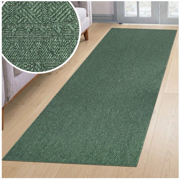 Bruno Banani Teppich Solan, ethno, boho-inspiriert, In- und Outdoor geeignet, rechteckig, Höhe: 5 mm, Mandala, Kreise, Küche, Wohnzimmer, Camping, Balkon