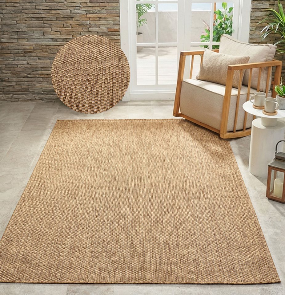 Bruno Banani Teppich Venezia, auch als Läufer, rechteckig, Höhe: 4 mm, In- und Outdoor geeignet, Sisal-Optik, Wetterfest & UV-beständig – Bild 3 von 5