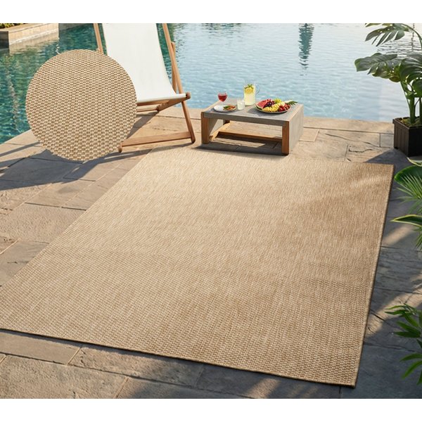 Bruno Banani Teppich Venezia, auch als Läufer, rechteckig, Höhe: 4 mm, In- und Outdoor geeignet, Sisal-Optik, Wetterfest & UV-beständig