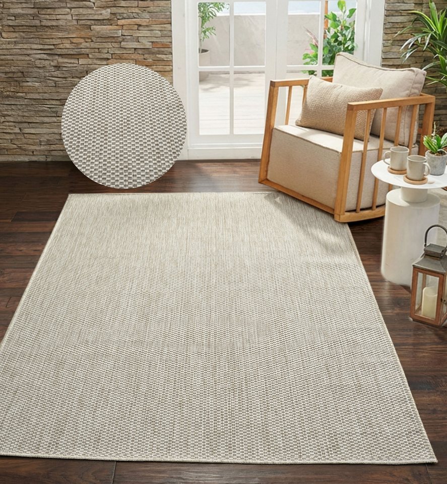 Bruno Banani Teppich Venezia, auch als Läufer, rechteckig, Höhe: 4 mm, In- und Outdoor geeignet, Sisal-Optik, Wetterfest & UV-beständig – Bild 3 von 5