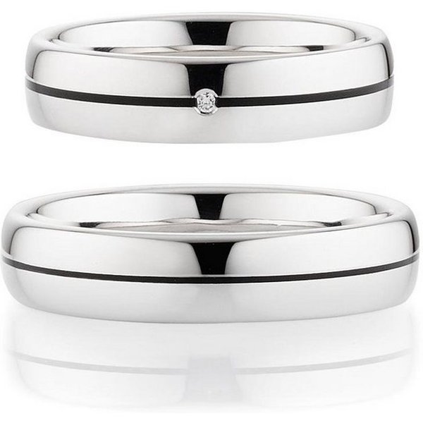 Bruno Banani Trauring Schmuck Geschenk Ehering Hochzeit Damenring Herrenring, wahlweise mit oder ohne Brillant, Made in Germany