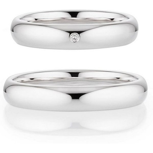 Bruno Banani Trauring Schmuck Geschenk Ehering Hochzeit Damenring Herrenring, wahlweise mit oder ohne Brillant, Made in Germany