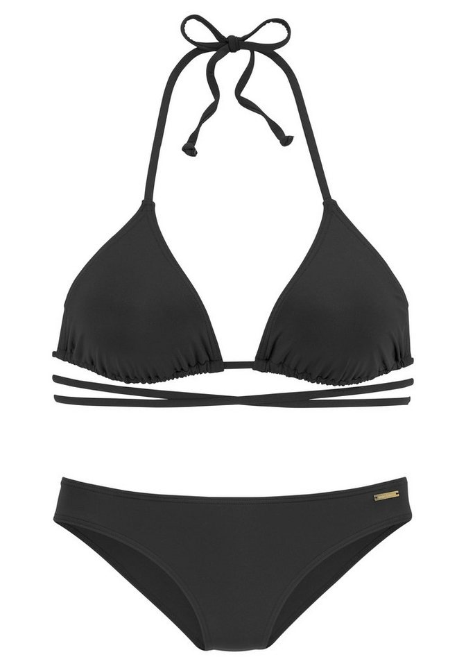 Bruno Banani Triangel-Bikini unifarben mit langem Bindeband – Bild 2 von 5