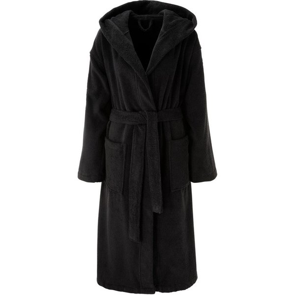 Bruno Banani Unisex-Bademantel Robby, ideal für Sauna & Spa, Standard, Premium und Überlänge, Langform, Walkfrottee, Kapuze, Gürtel, Damen & Herren Bademäntel, 